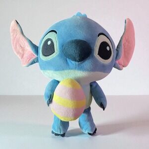 Disney Baby Stitch Easter Plush 10" Holding Egg 2023 Blue Soft Toy Lilo & Stitch